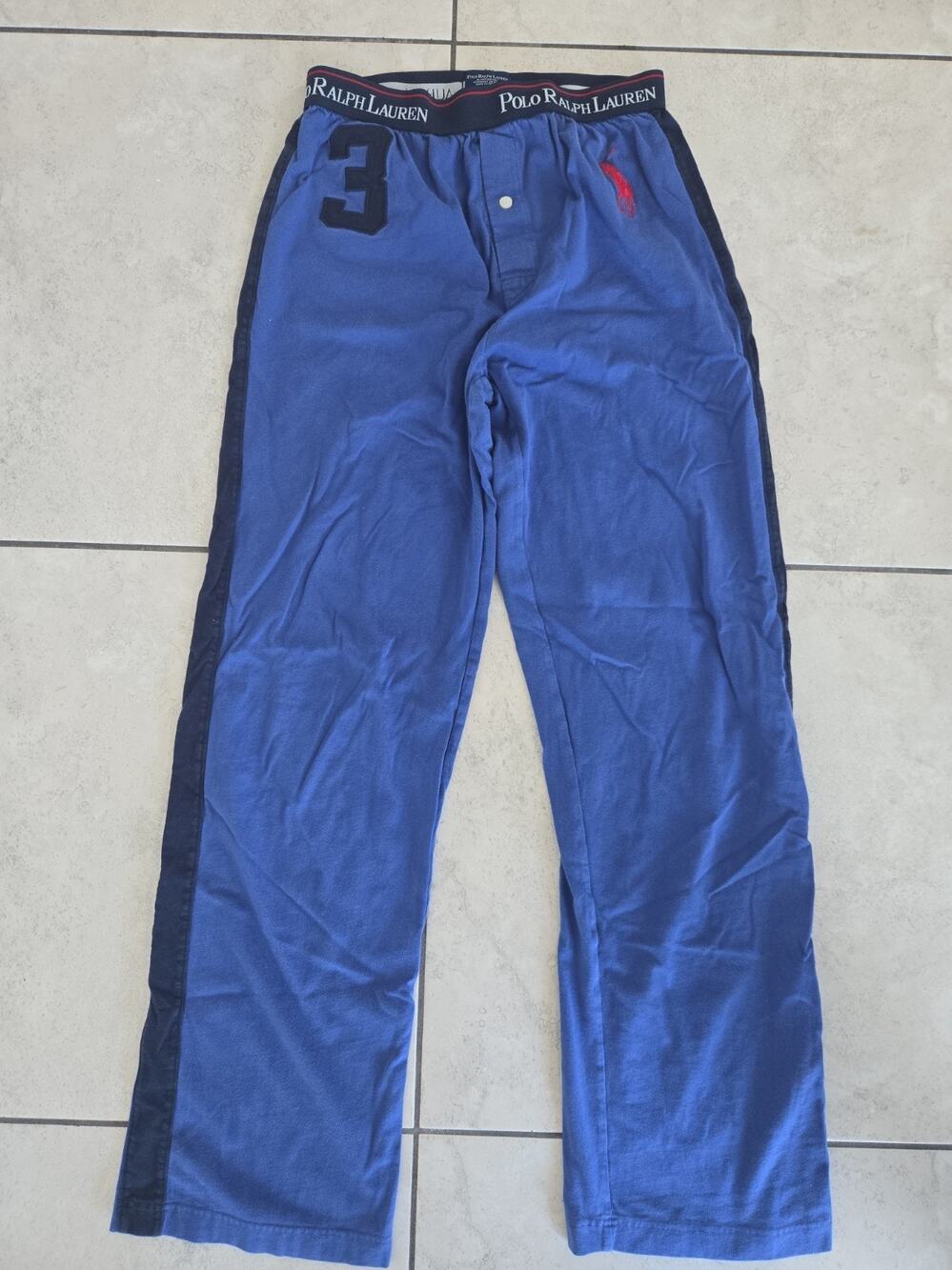 Polo Ralph Lauren Pajama Pants Mens Small Blue Lounge Sleepwear Big Pony Rugby